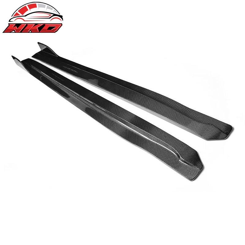 Fits 08-13 Infiniti G37 V36 Coupe JC Style 2PCS Side Skirts Matte Carbon Fiber