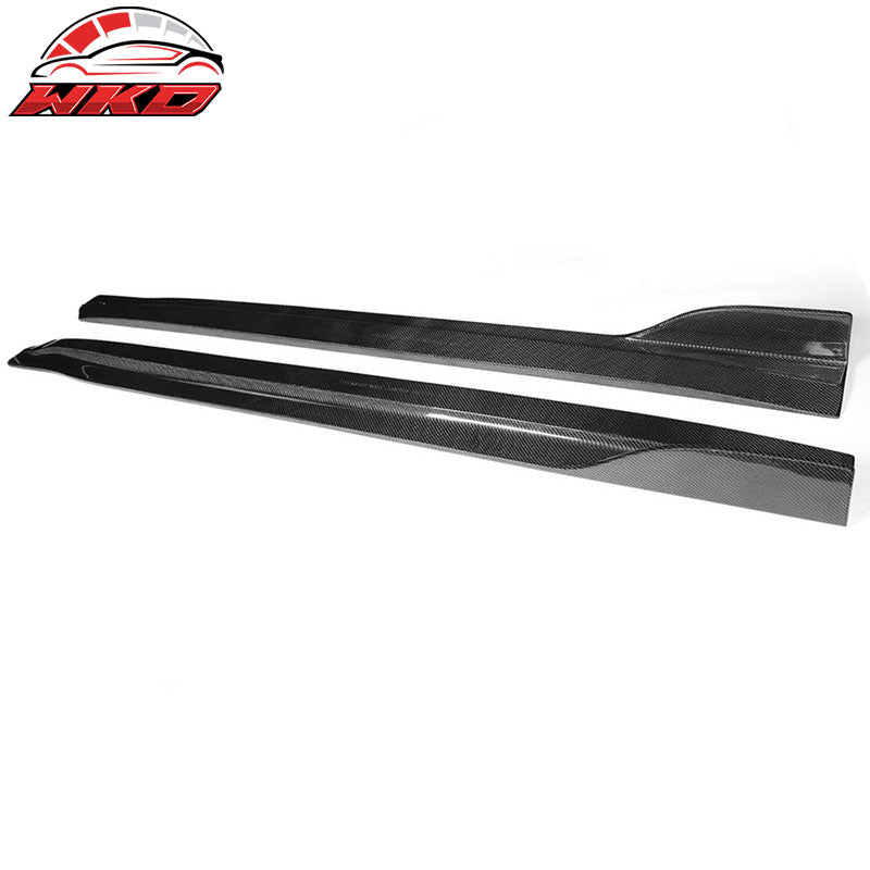 Fits 08-13 Infiniti G37 V36 Coupe JC Style 2PCS Side Skirts Matte Carbon Fiber