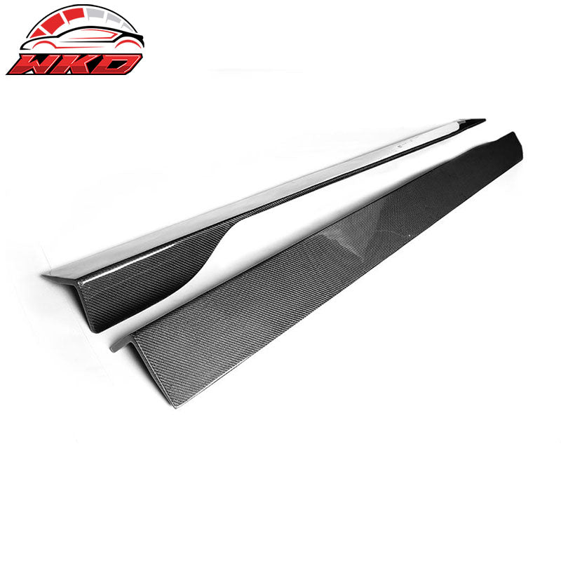 Fits 08-13 Infiniti G37 V36 Coupe JC Style 2PCS Side Skirts Matte Carbon Fiber