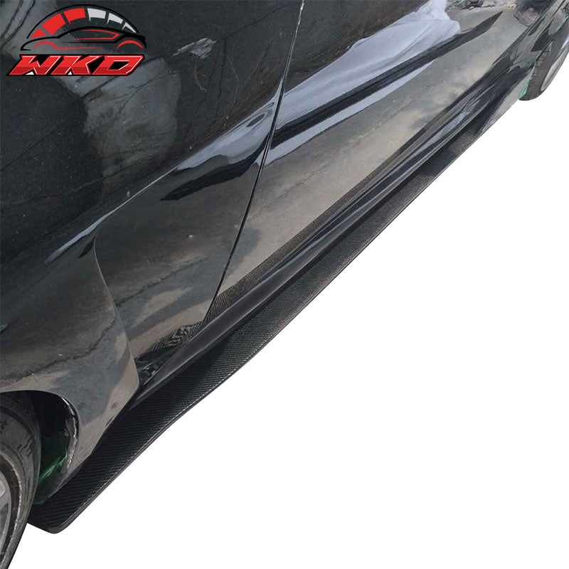Fits 08-13 Infiniti G37 V36 Coupe JC Style 2PCS Side Skirts Matte Carbon Fiber