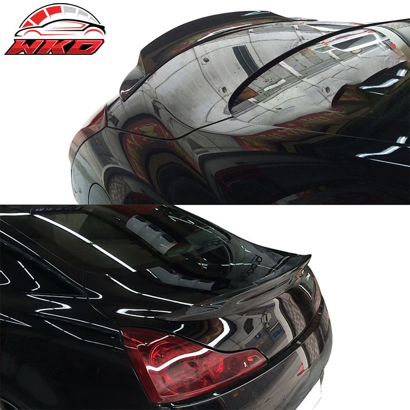 Fits 08-13 Infiniti G37 V36 Coupe JDM Style Trunk Spoiler Matte Carbon Fiber