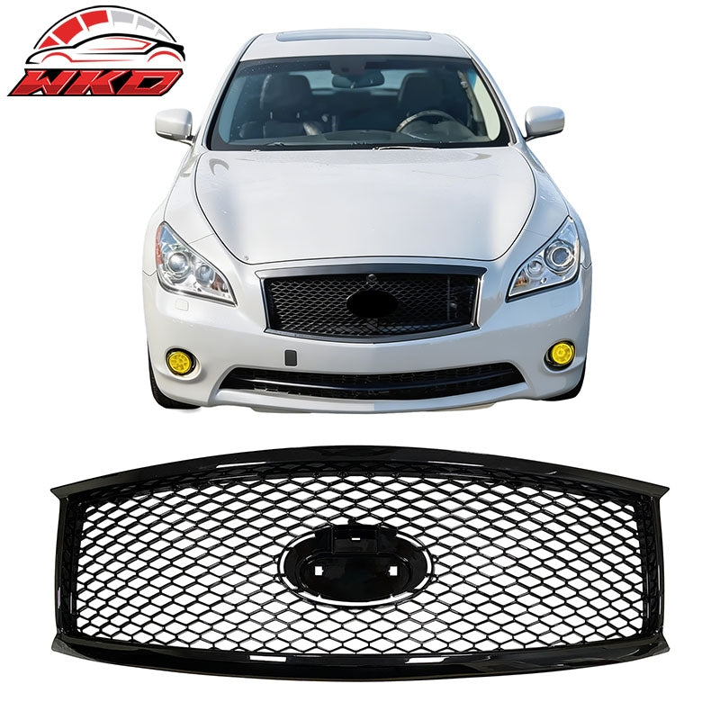 Wholesale For 11-15 Infiniti M56 M35h M37 Q70 Gloss Black Honeycomb Style Upper Grille ABS
