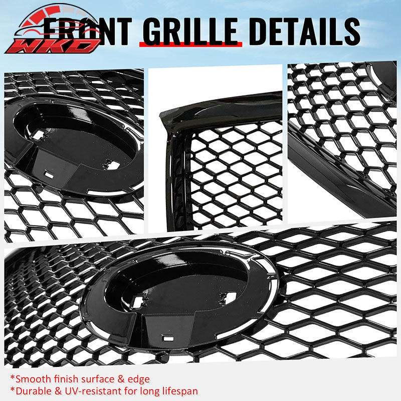 For 11-15 Infiniti M56 M35h M37 Q70 Gloss Black Honeycomb Style Upper Grille ABS