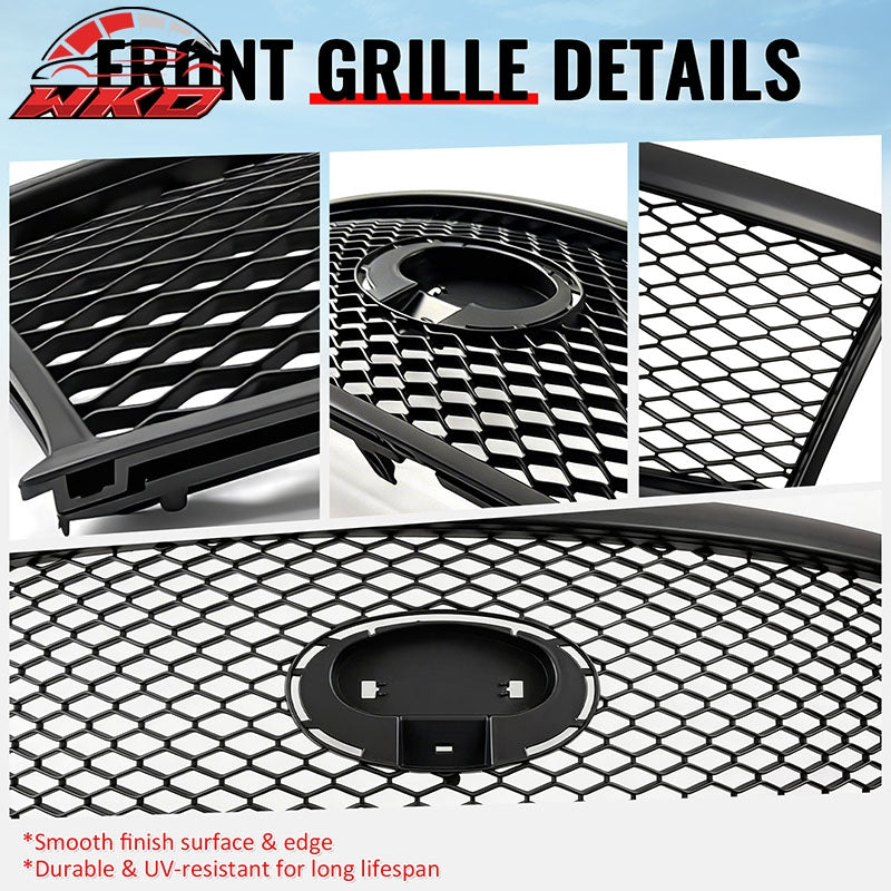 For 11-15 Infiniti M56 M35h M37 Q70 Matte Black Honeycomb Style Upper Grille ABS