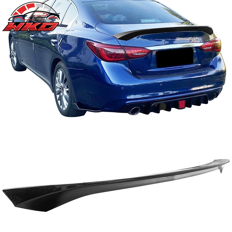Wholesale 14-24 Infiniti Q50 AS Style Rear Trunk Spoiler Wing Carbon Fiber Print ABS