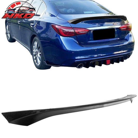 Wholesale 14-24 Infiniti Q50 AS Style Rear Trunk Spoiler Wing Carbon Fiber Print ABS