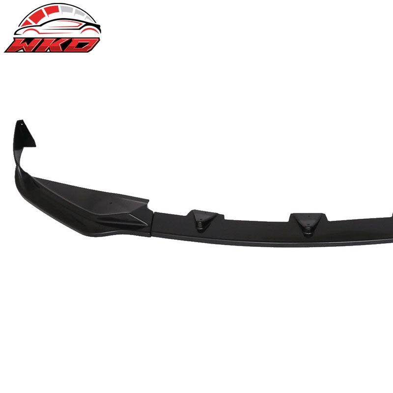 Fits 14-17 Infiniti Q50 Base Model Front Bumper Lip Spoiler Unpainted ABS 3PC
