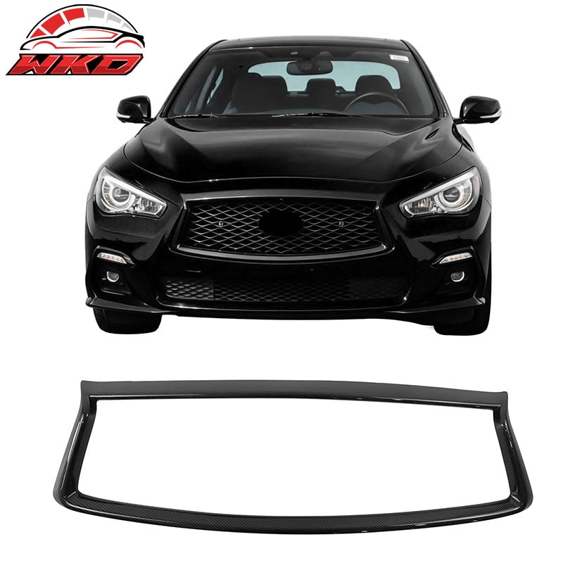 Wholesale 18-24 Infiniti Q50 Carbon Fiber Look OE Style Grille Frame Outline Trim ABS