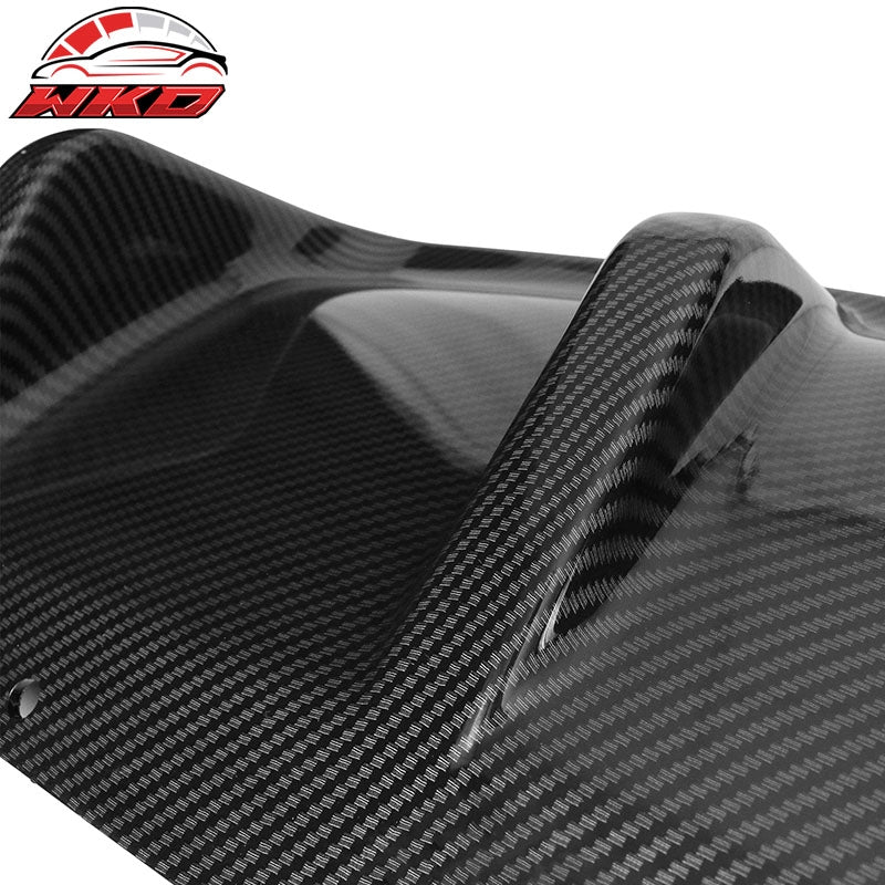 Fits 14-17 Infiniti Q50 Carbon Fiber Print Rear Bumper Lip Spoiler Diffuser ABS