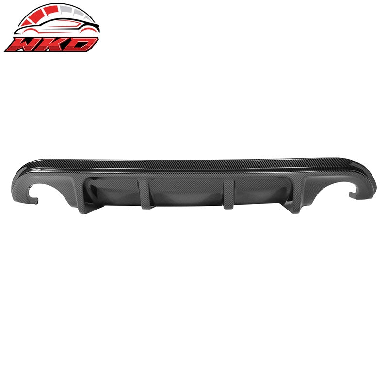 Fits 14-17 Infiniti Q50 Carbon Fiber Print Rear Bumper Lip Spoiler Diffuser ABS