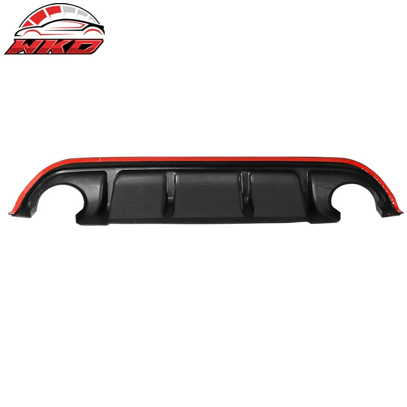 Fits 14-17 Infiniti Q50 Carbon Fiber Print Rear Bumper Lip Spoiler Diffuser ABS