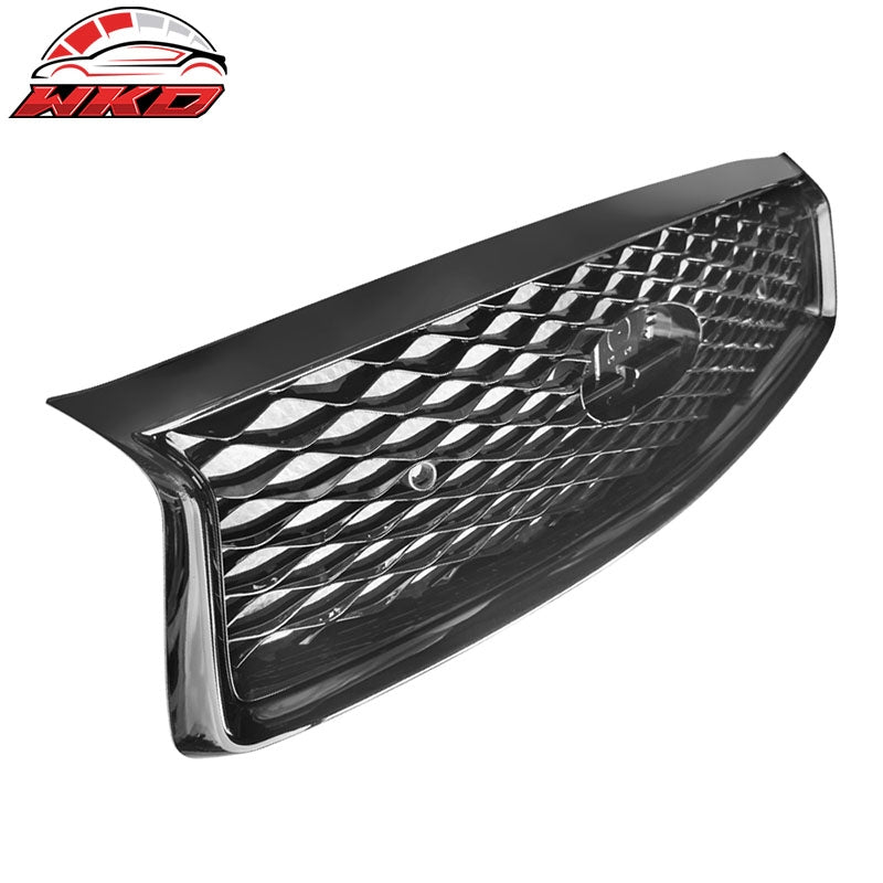 Fits 18-24 Infiniti Q50 Eau Rouge Concept Grille w/ Parking Sensor Gloss Black