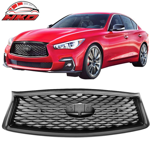 Wholesale 18-24 Infiniti Q50 ER Style Front Upper Grille W/Parking Sensor Matte Black