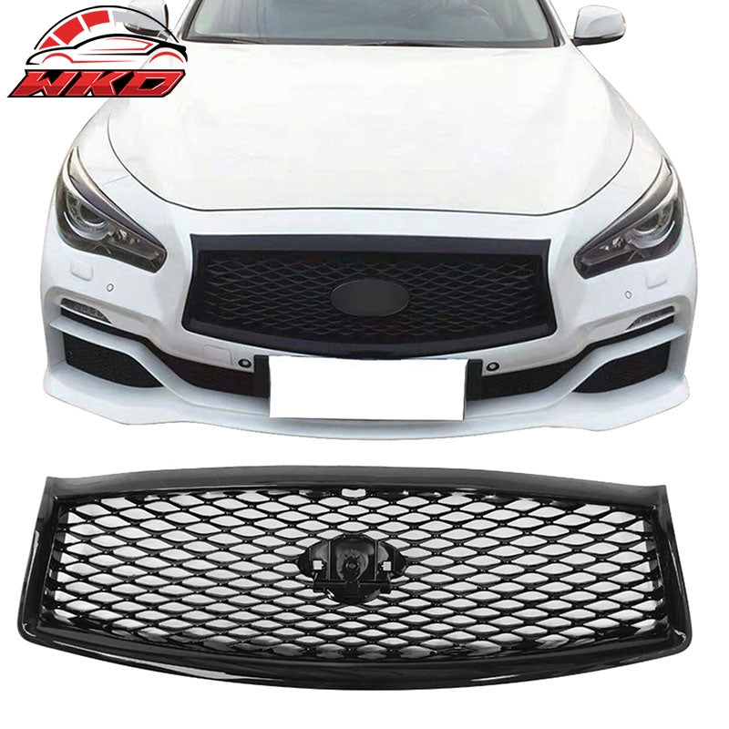 Wholesale 14-17 Infiniti Q50 Sedan Eau Rouge Concept Mesh Grille in GLOSS Black