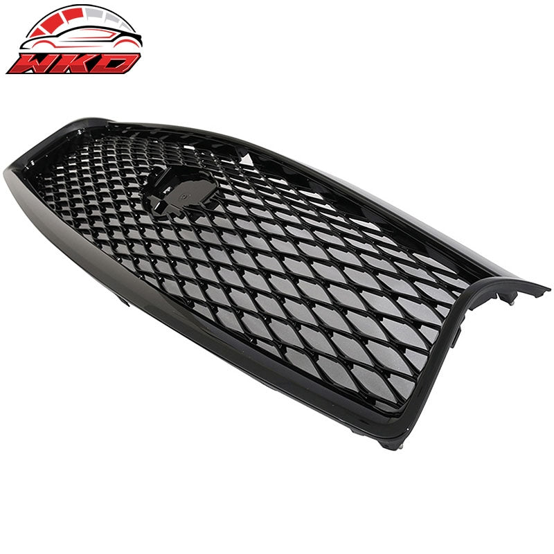 Fits 14-17 Infiniti Q50 Sedan Eau Rouge Concept Mesh Grille in GLOSS Black