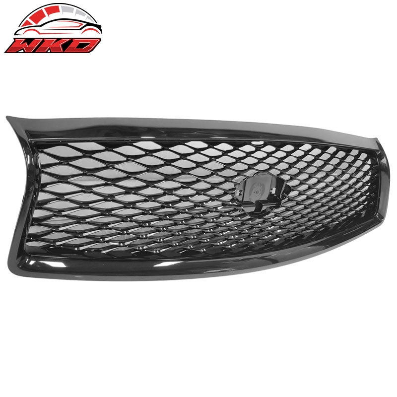 Fits 14-17 Infiniti Q50 Sedan Eau Rouge Concept Mesh Grille in GLOSS Black