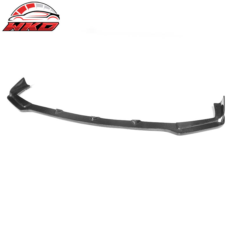 Fits 14-17 Infiniti Q50 V37 Sport ST Style Front Bumper Lip - Matte Carbon Fiber