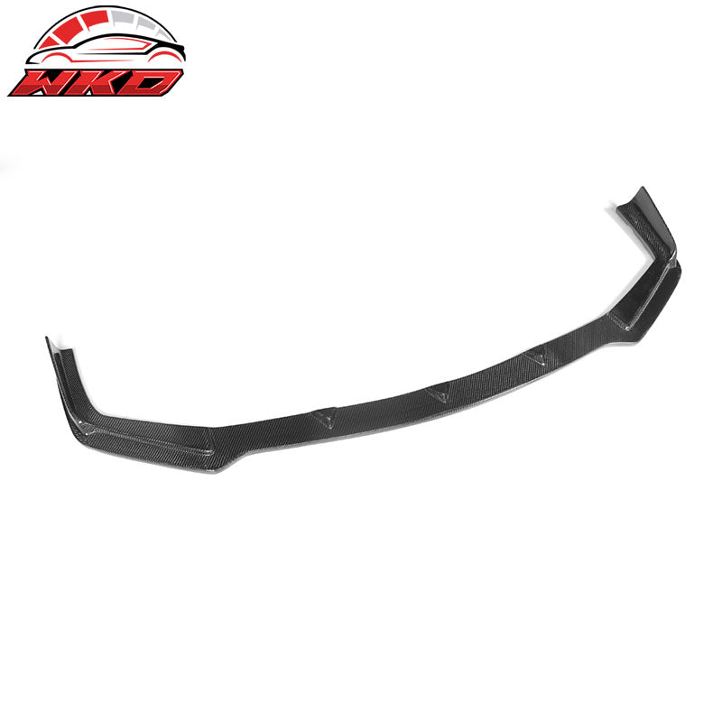 Fits 14-17 Infiniti Q50 V37 Sport ST Style Front Bumper Lip - Matte Carbon Fiber