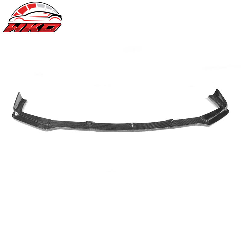 Fits 14-17 Infiniti Q50 V37 Sport ST Style Front Bumper Lip - Matte Carbon Fiber