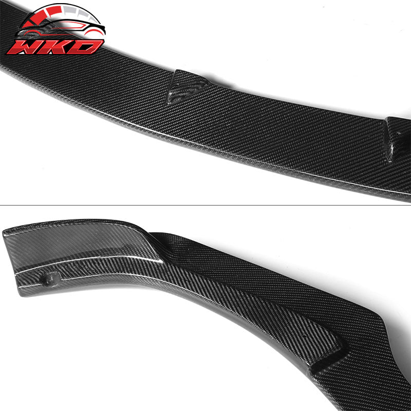 Fits 14-17 Infiniti Q50 V37 Base ST Front Bumper Lip Carbon Fiber