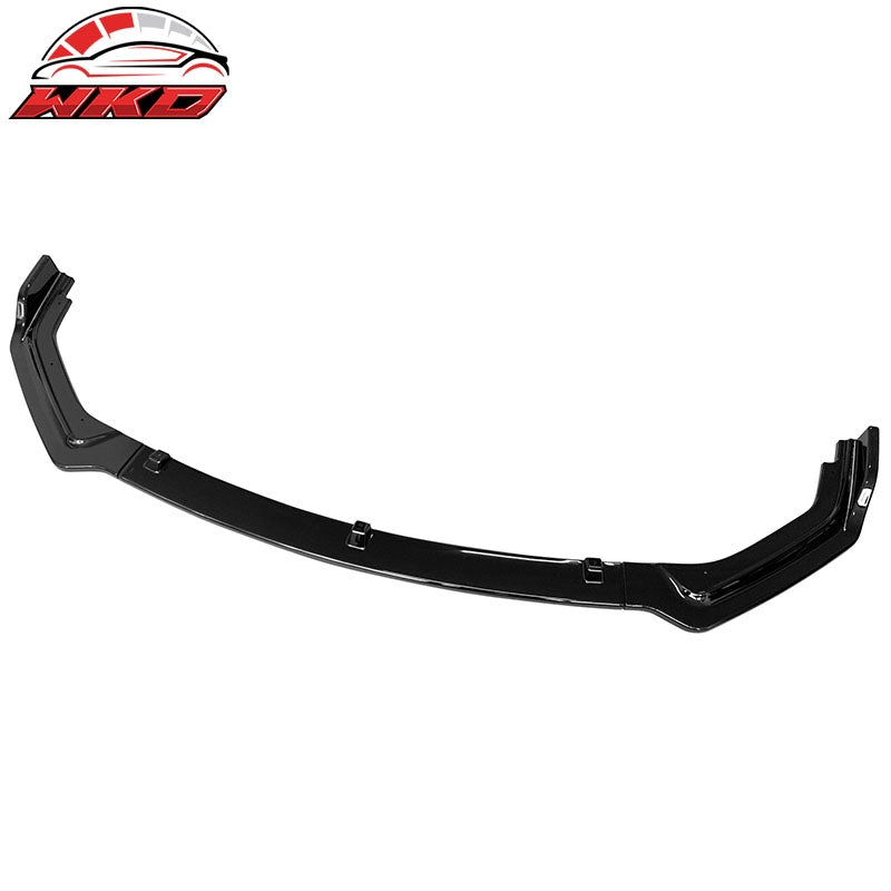 Fits 18-24 Infiniti Q50 Gloss Black Front Bumper Lip Spoiler Splitter PP 3PCS