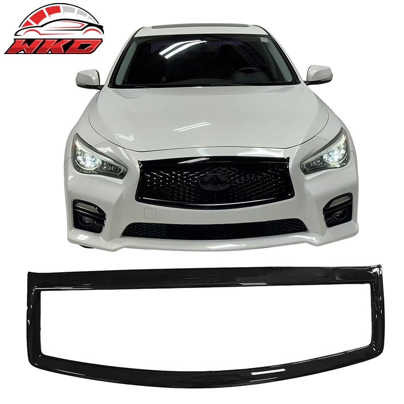 Wholesale 14-17 Infiniti Q50 Gloss Black OE Style Front Grill Frame Outline Trim ABS