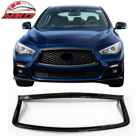 Wholesale 18-24 Infiniti Q50 Gloss Black OE Style Front Grill Frame Outline Trim ABS - Wikond Auto
