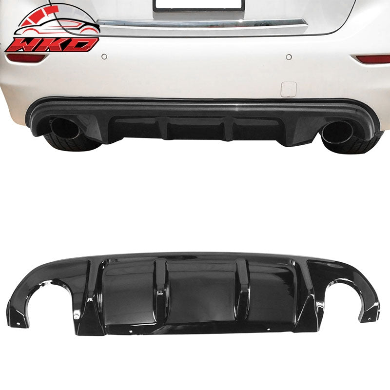 Wholesale 14-17 Infiniti Q50 Gloss Black Rear Diffuser Bumper Diffuser Lip Spoiler