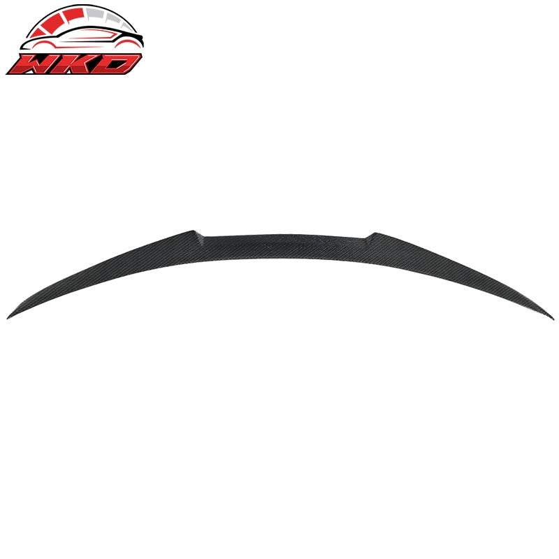 Fits 14-24 Infiniti Q50 M4 Style Rear Trunk Spoiler Wing Lip Matte Carbon Fiber