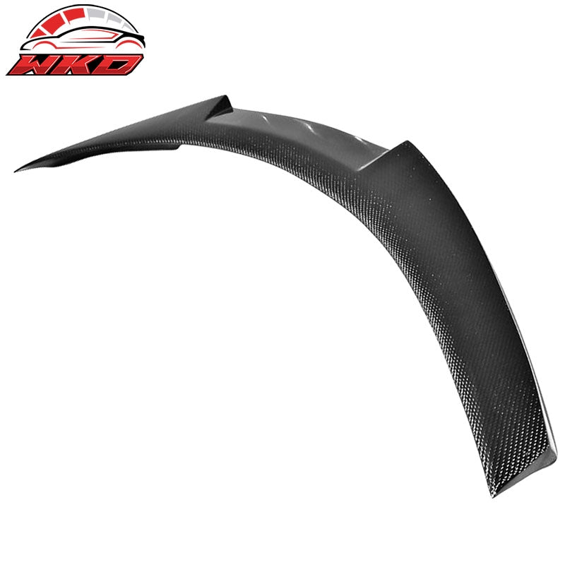 Fits 14-24 Infiniti Q50 M4 Style Rear Trunk Spoiler Wing Lip Matte Carbon Fiber