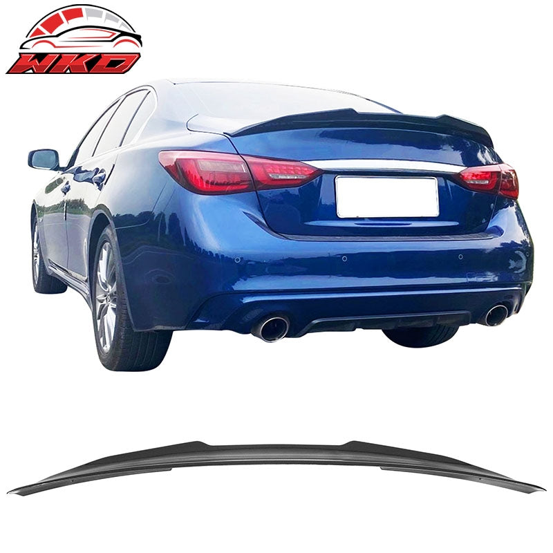 Wholesale 14-24 Infiniti Q50 PSM Style Rear Trunk Spoiler Wing Lip ABS Gloss Black