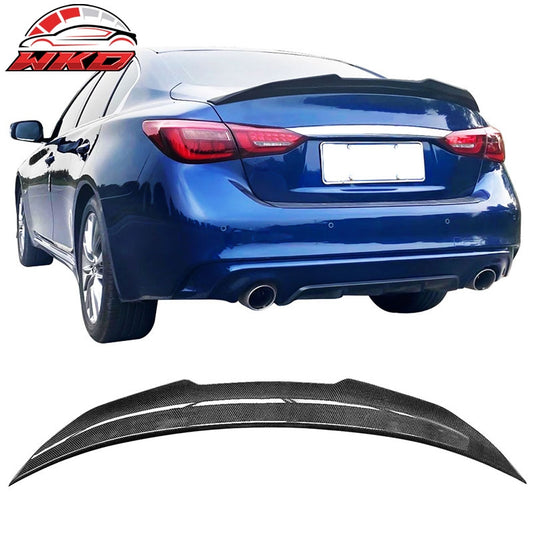 Wholesale 14-24 Infiniti Q50 PSM Style Rear Trunk Spoiler Wing Lip Carbon Fiber Print