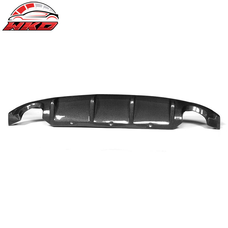 Fits 14-17 Infiniti Q50 S Style Rear Bumper Lip Diffuser Matte Carbon Fiber