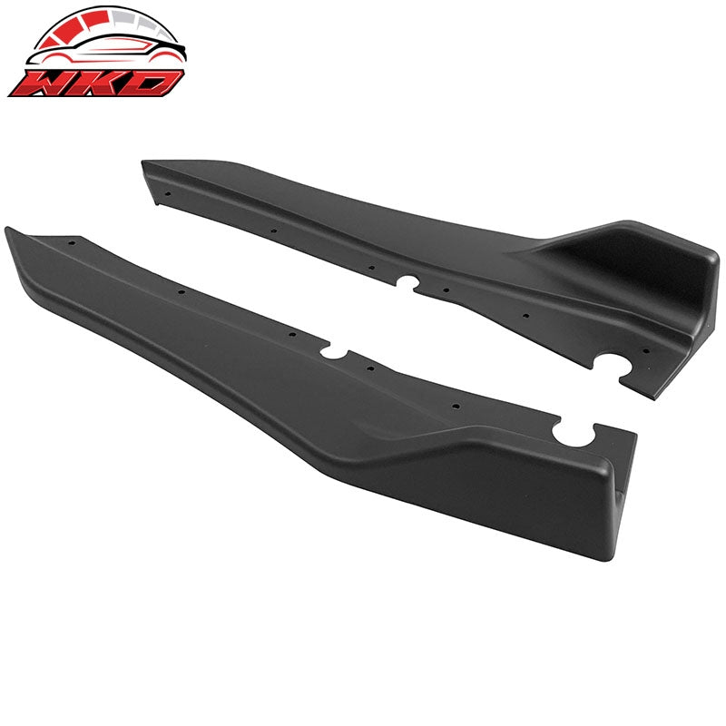 Fit 18-24 Infiniti Q50 Rear Bumper Lip Side Splitter Corner Apron PP Matte Black