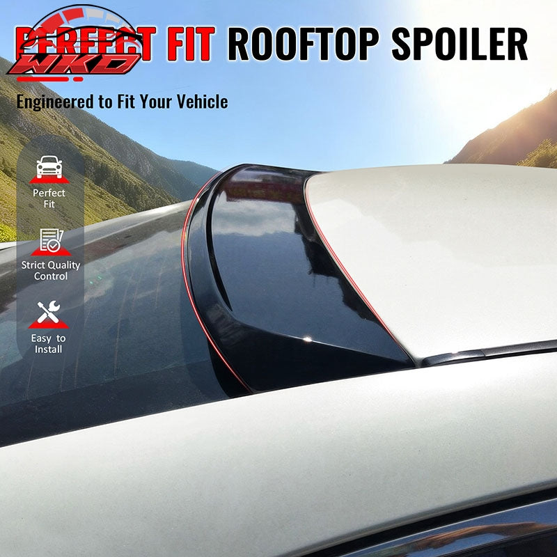 Wholesale 14-24 Infiniti Q50 Sedan Gloss Black Roof Spoiler Rear Window Wing Lip ABS - Wikond Auto