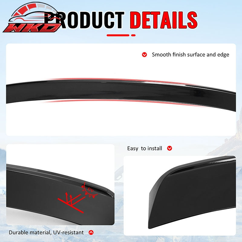 Wholesale 14-24 Infiniti Q50 Sedan Gloss Black Roof Spoiler Rear Window Wing Lip ABS - Wikond Auto