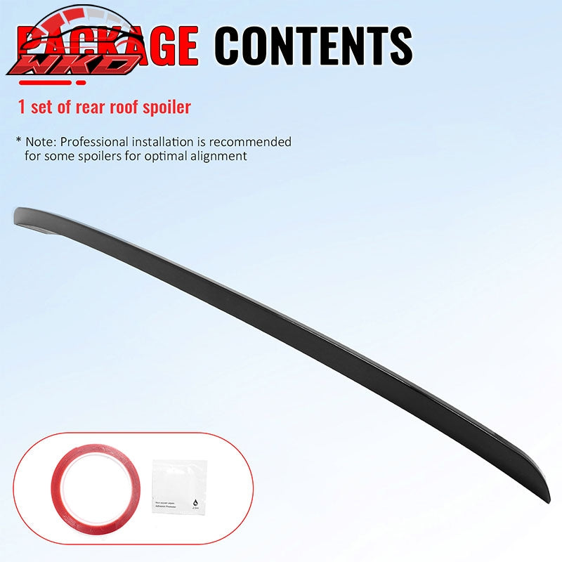 Wholesale 14-24 Infiniti Q50 Sedan Gloss Black Roof Spoiler Rear Window Wing Lip ABS - Wikond Auto