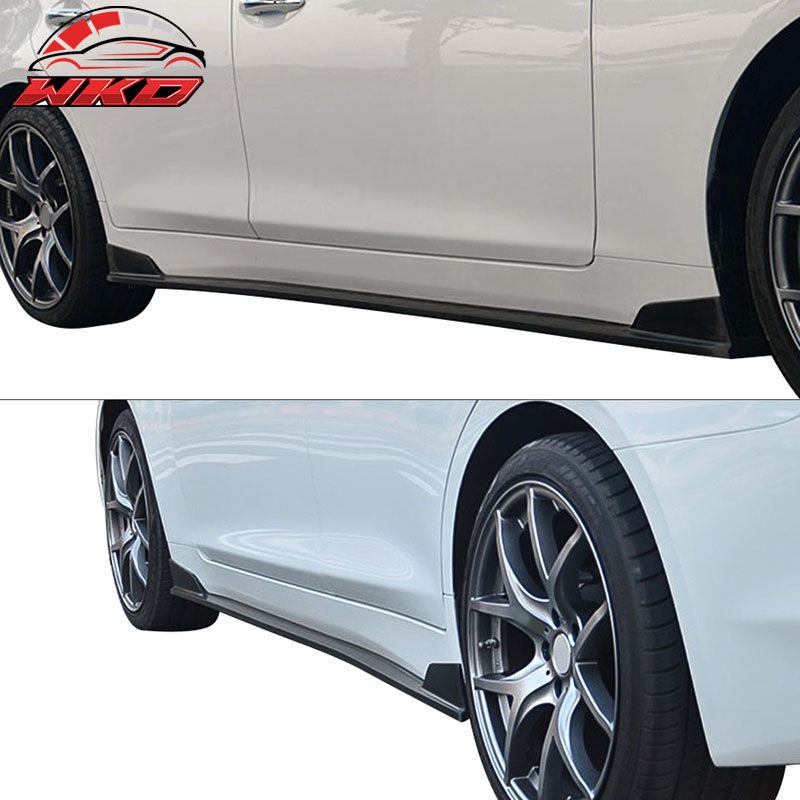 Fits 14-18 Infiniti Q50 V37 ST Style 2PCS Side Skirts Extension Carbon Fiber CF