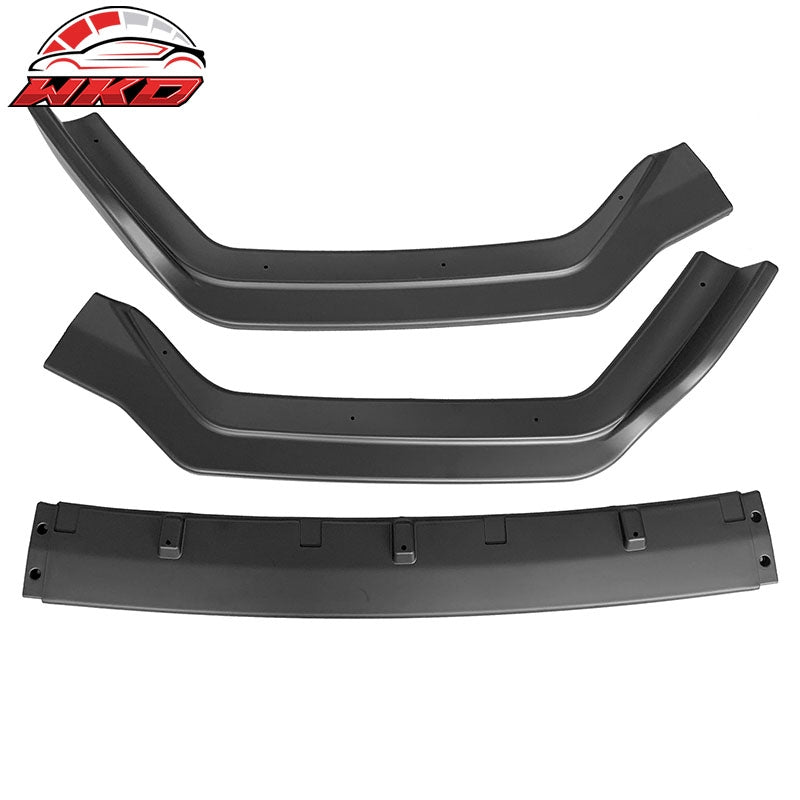 Fits 18-24 Infiniti Q50 Sport Front Bumper Lip Spoiler Splitter Matte Black 3PC