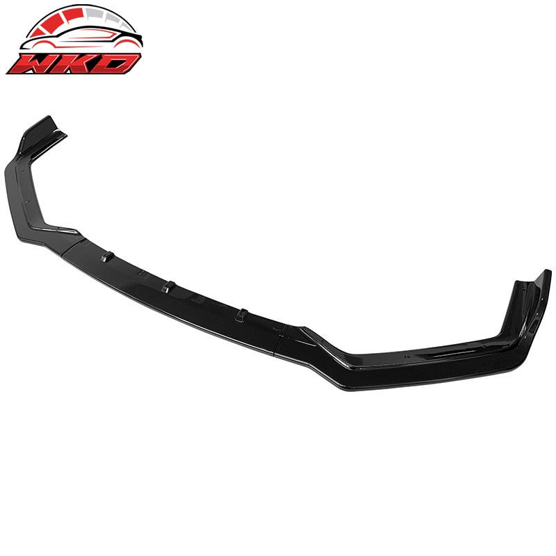Fits 18-24 Infiniti Q50 Sport Gloss Black Front Bumper Lip Spoiler Splitter 3PC