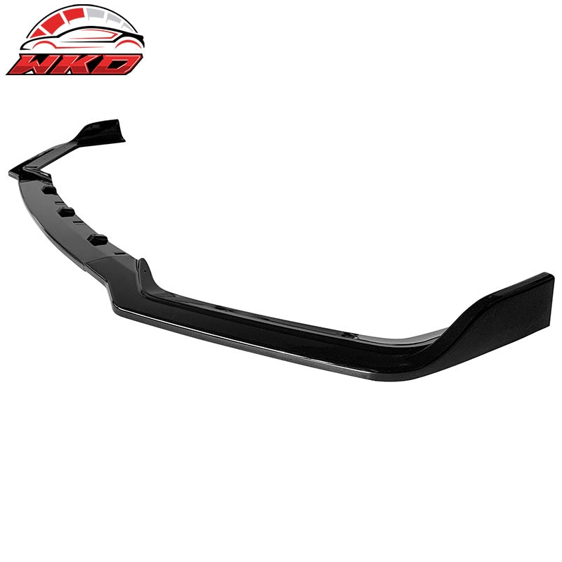 Fits 18-24 Infiniti Q50 Sport Gloss Black Front Bumper Lip Spoiler Splitter 3PC