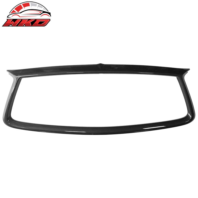 Fits 17-22 Infiniti Q60 Carbon Fiber Print OE Style Grille Frame Outline Trim