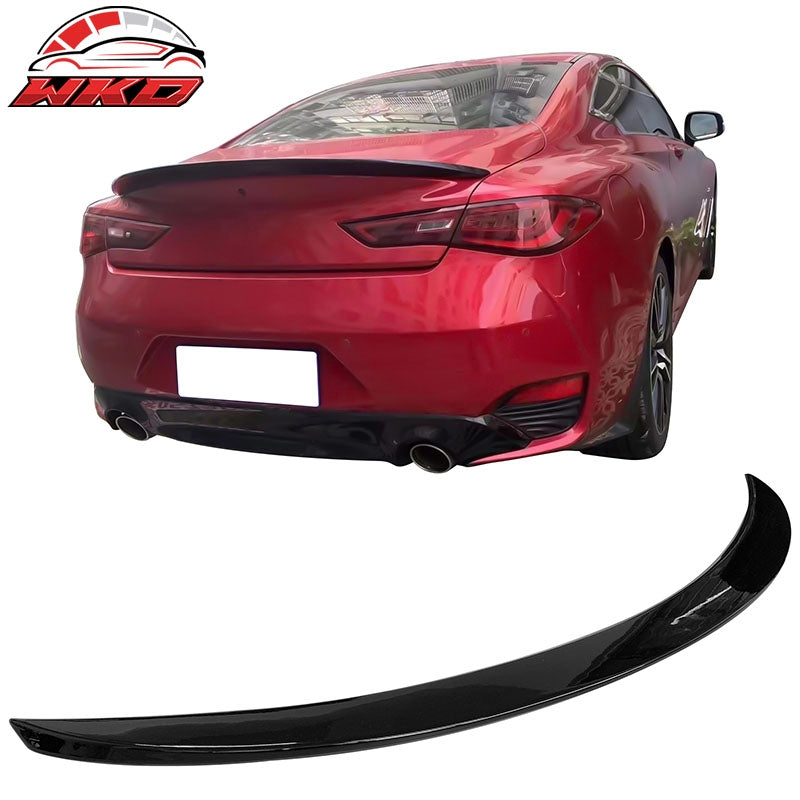 Wholesale 17-22 Infiniti Q60 X Style Highkick Rear Trunk Spoiler Wing ABS Gloss Black