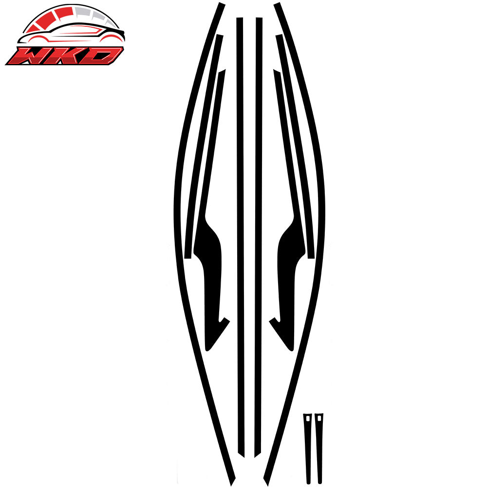 Wholesale 17-22 Infiniti Q60 Coupe Window Trim Chrome Delete Vinyl -Gloss Black
