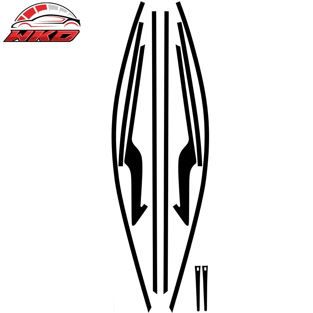 Wholesale 17-22 Infiniti Q60 Coupe Window Trim Chrome Delete Vinyl -Gloss Black
