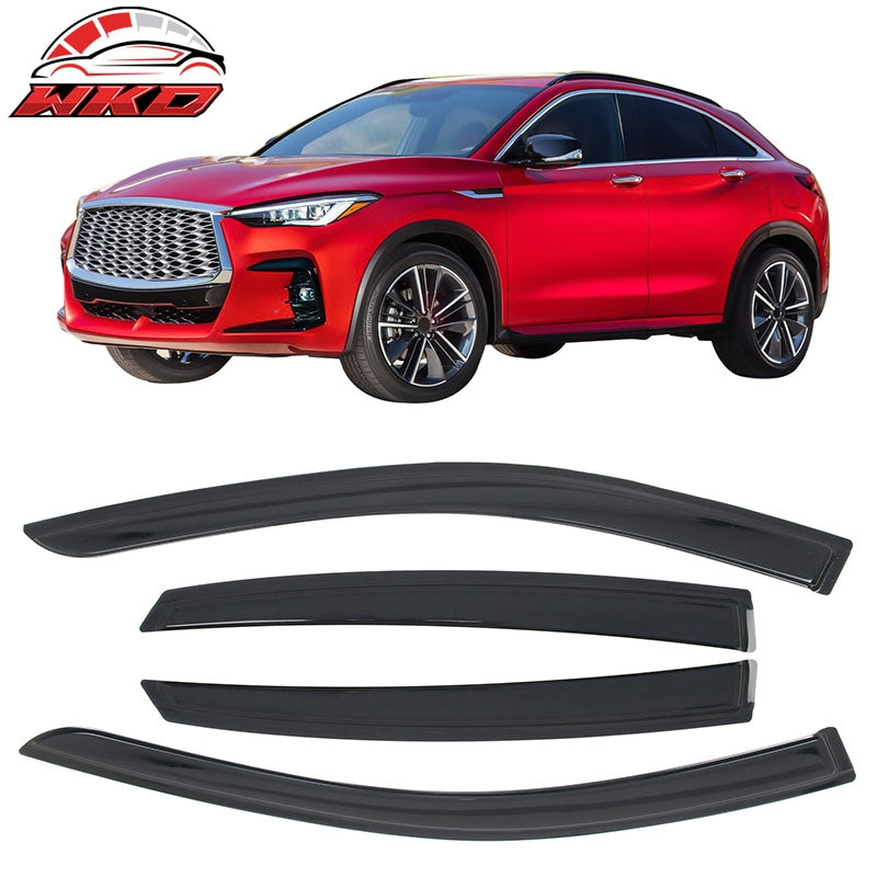 Fits 22-25 Infiniti QX55 Tape on Window Visors Vent Rain Sun Guards Deflectors