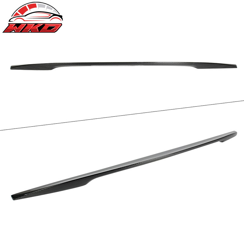 Rear Trunk Spoiler Lip Fits 14-24 Infiniti Q50 Performance Style Carbon Fiber CF