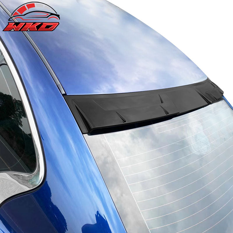 Fits 14-24 Infiniti Q50 V Style Matte Black Rear Window Roof Spoiler Visor Wing