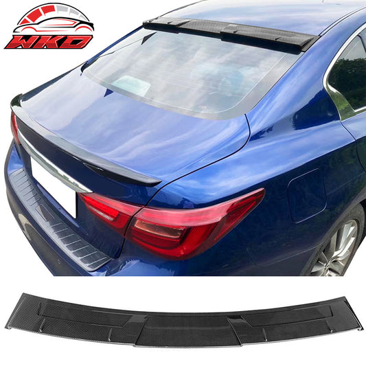 Wholesale 14-24 Infiniti Q50 V Style Carbon Fiber Print Rear Window Roof Spoiler Wing