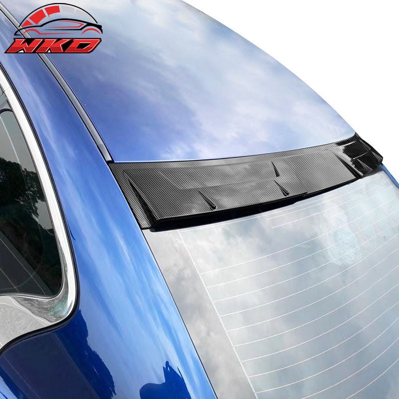 Fits 14-24 Infiniti Q50 V Style Carbon Fiber Print Rear Window Roof Spoiler Wing